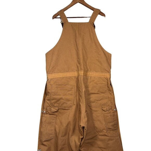 Carhartt Mens R38 Brown‎ Duck Insulated Bib Overalls 36x32 Workwear - Picture 8 of 9